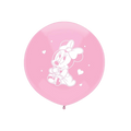 Pink balloon with cute cartoon mouse and hearts for birthday theme from Parte Haus party supply store in Bethesda MD.