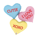Conversation Heart Valentine’s Day Foil Balloon, 37in - Giant