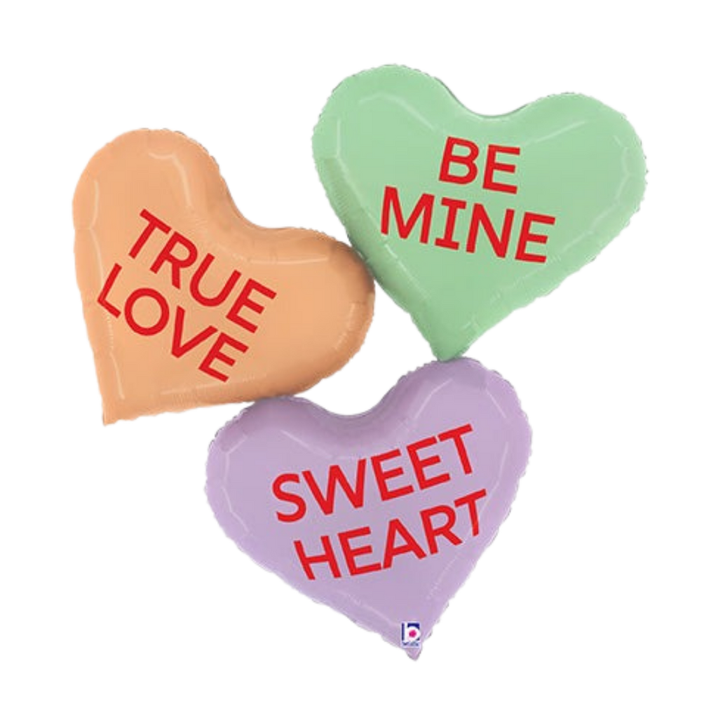 Conversation Heart Valentine’s Day Foil Balloon, 37in - Giant