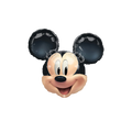 Black and beige Mickey Mouse foil balloon with smiling face for birthday theme from Parte Haus party supply store in Bethesda Maryland