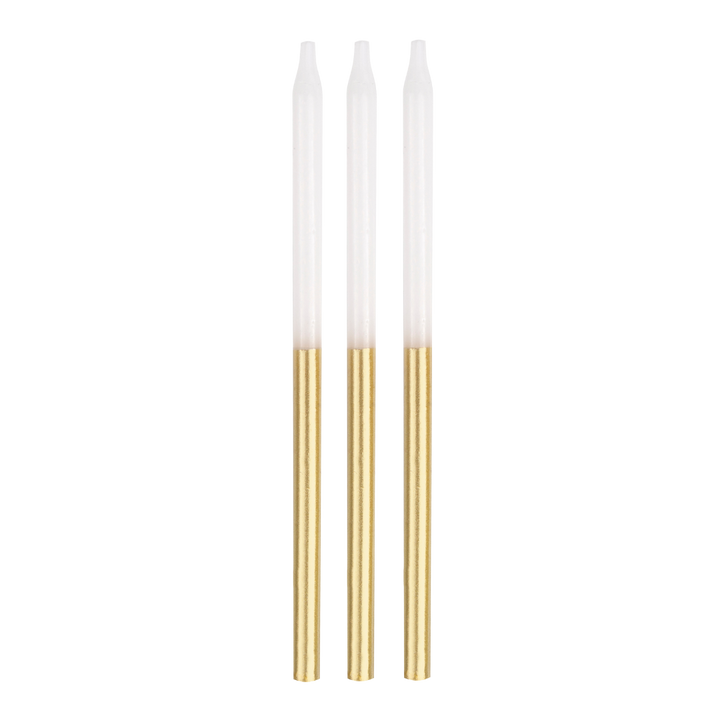 Gold Metallic Dipped Birthday Candles - 12 pk