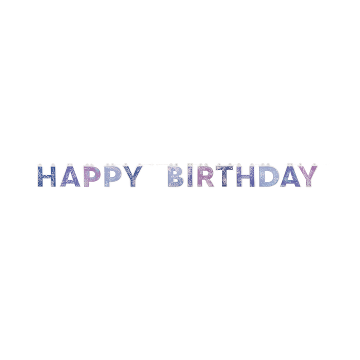Blue & Lilac "Happy Birthday" Cutout Banner