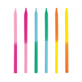 Rainbow long thin birthday candles with ombre design from Parte Haus party supply store in Bethesda MD