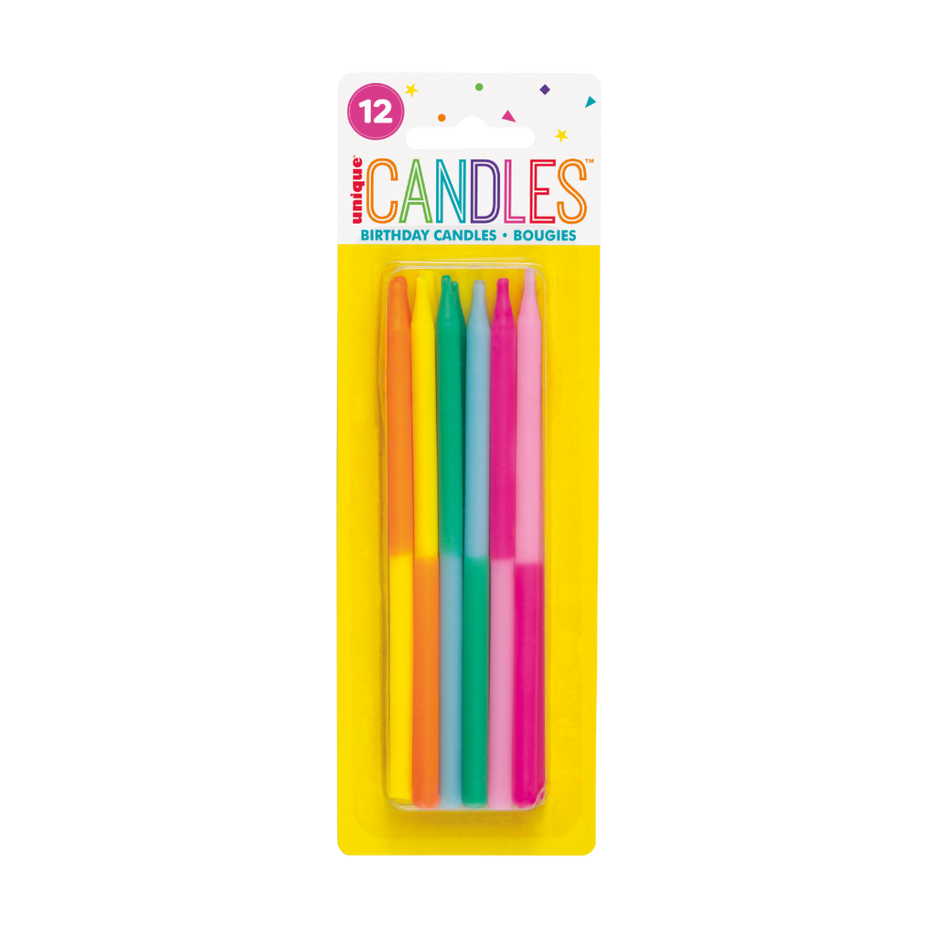 multicolor birthday candles pack for birthdays from Parte Haus party supply store in Bethesda Maryland