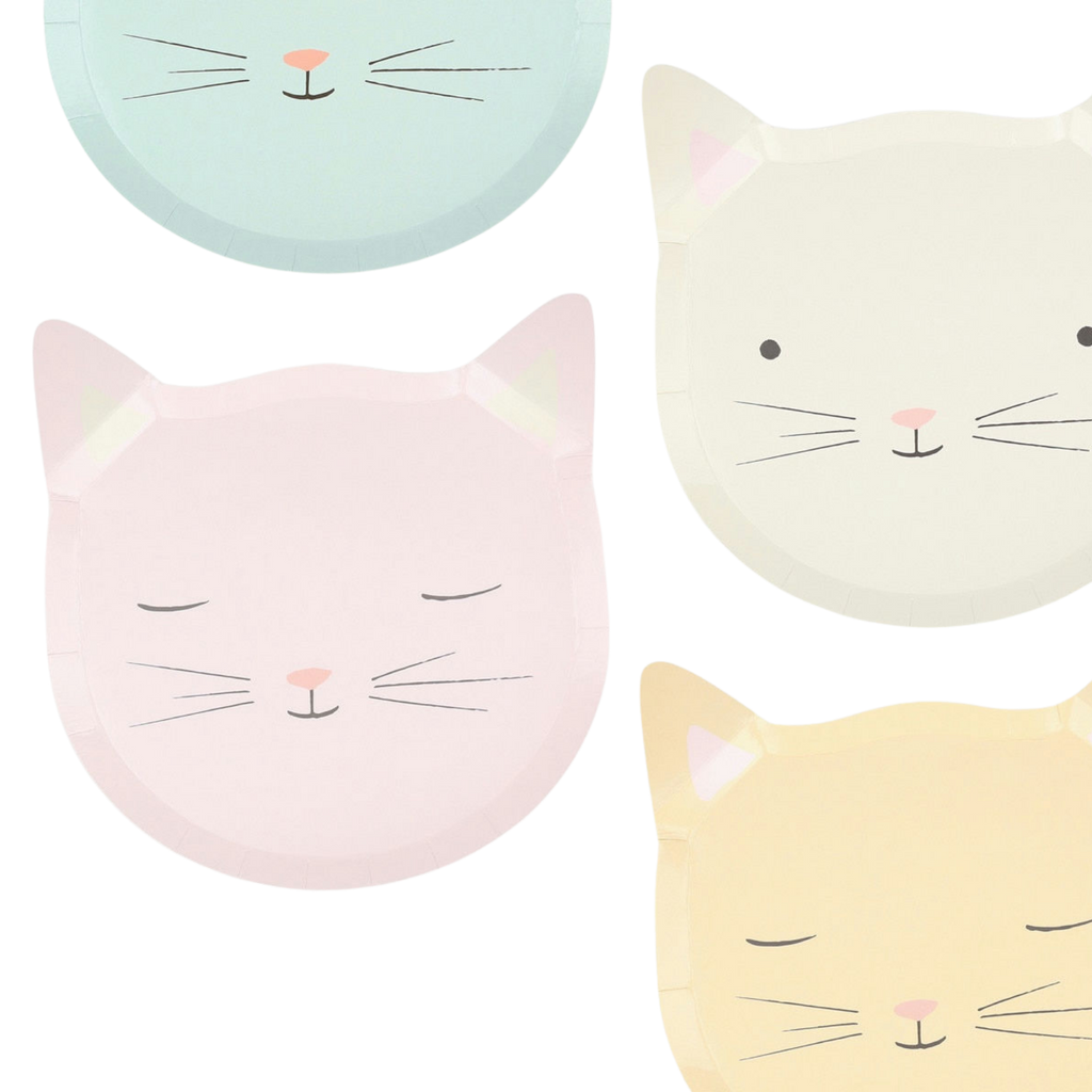 Pastel Assorted Kitten Small Plates