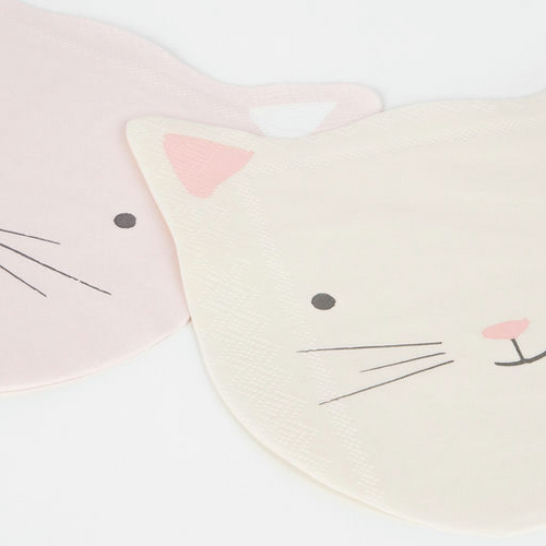 Assorted Pastel Kitten Cocktail Napkins