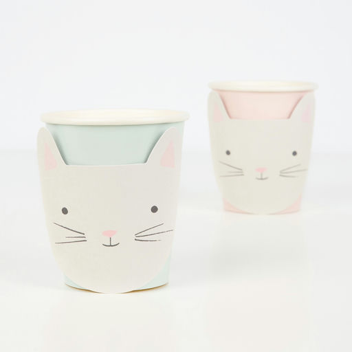 Assorted Pastel Kitten Cups