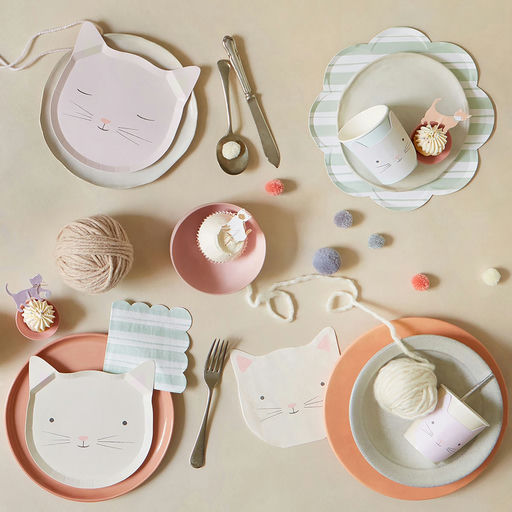 Assorted Pastel Kitten Cups
