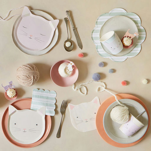 Assorted Pastel Kitten Cups