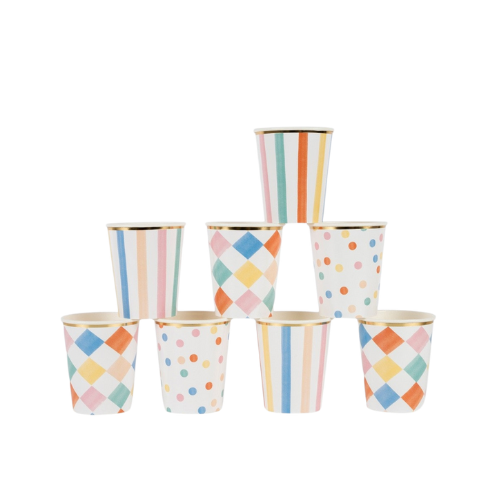Rainbow Pattern Cups