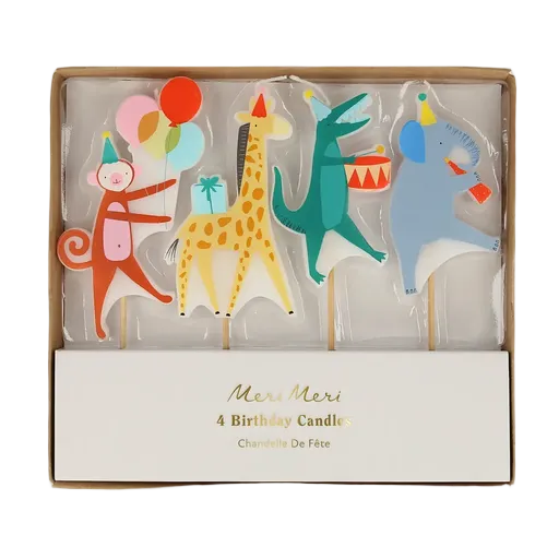 Assorted Animal Parade Candle Set