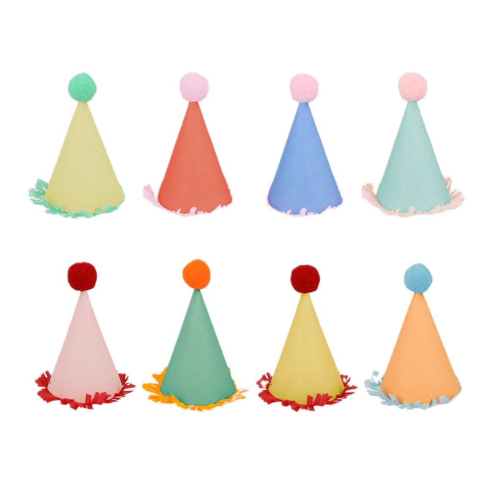 Assorted Colors Mini Party Hats