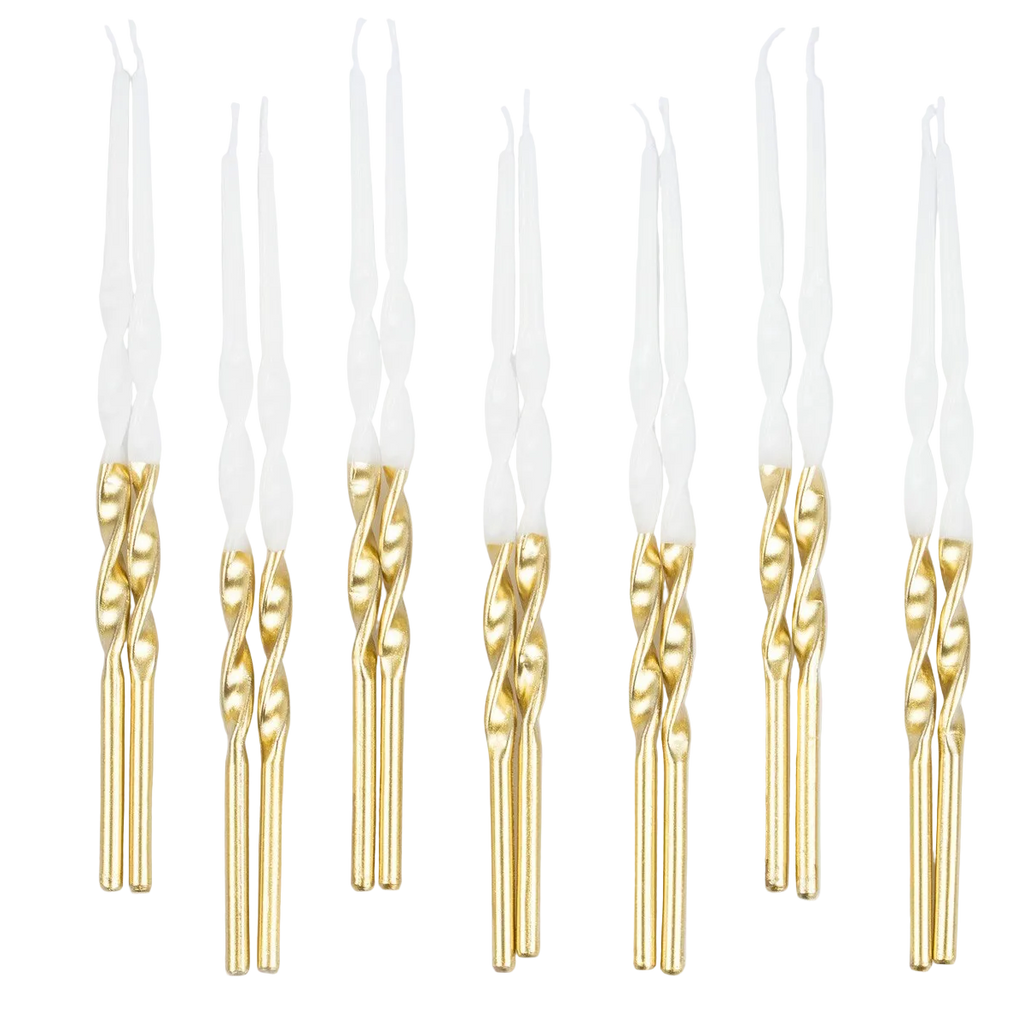 Gold Dipped Twisted Candles
