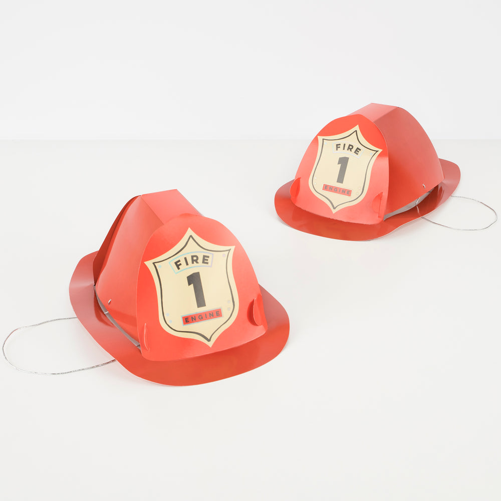 Firefighter Party Hats - 8pk