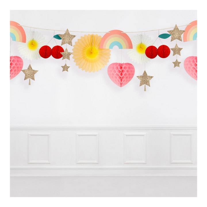 Fun Icon Honeycomb Garland