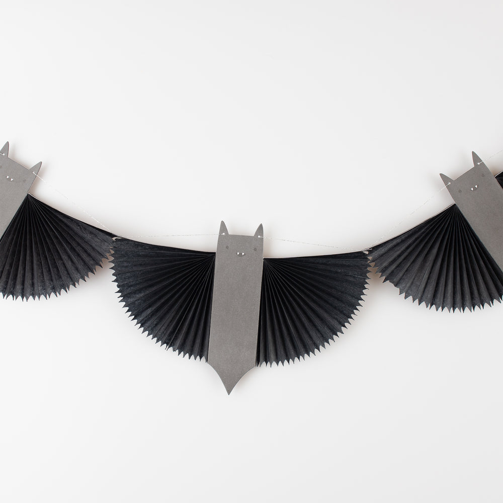 Black Halloween Bat Garland