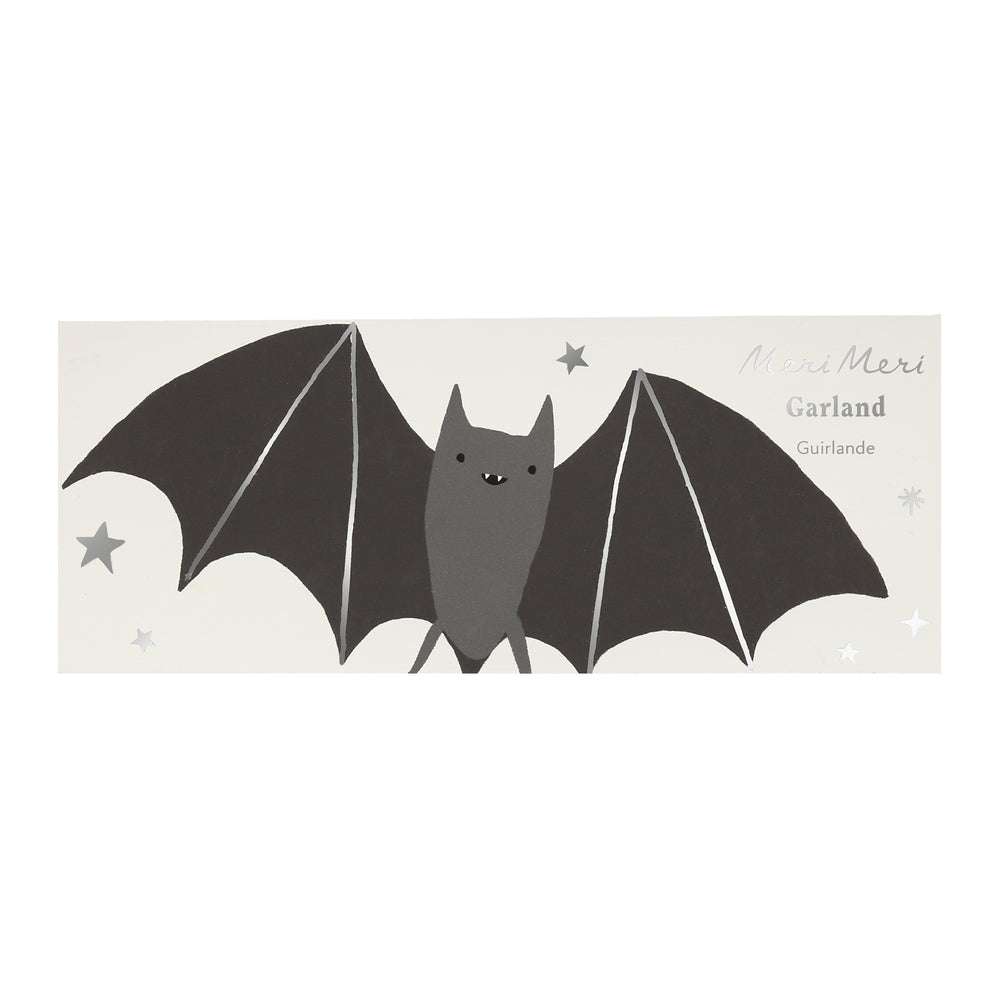 Black Halloween Bat Garland