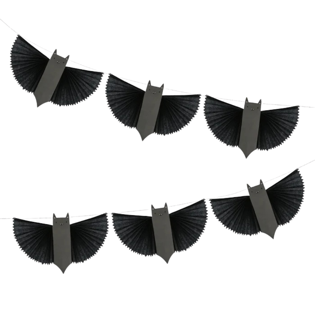 Black Halloween Bat Garland