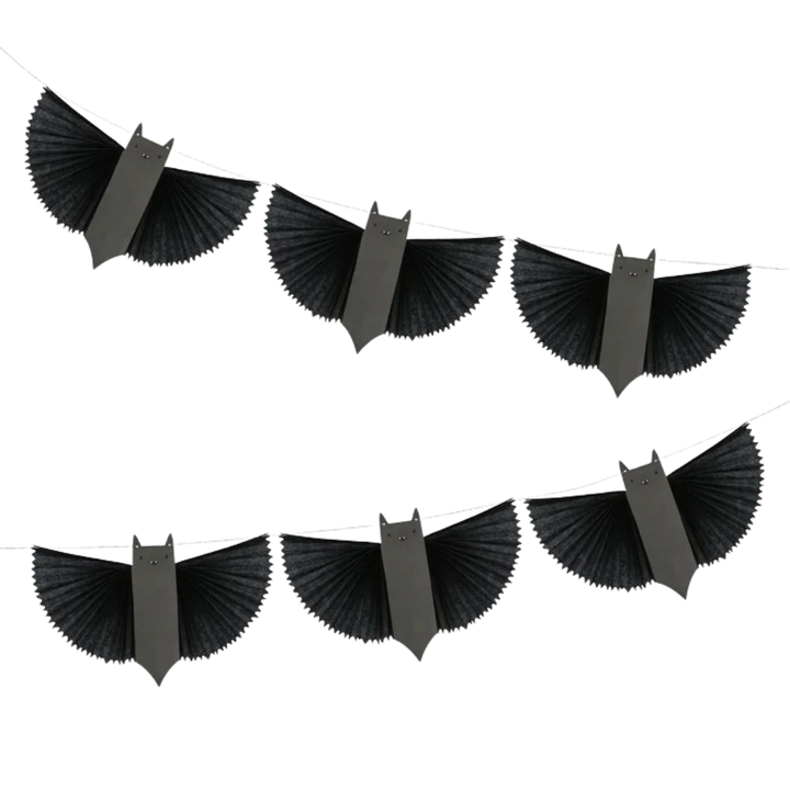 Black Halloween Bat Garland