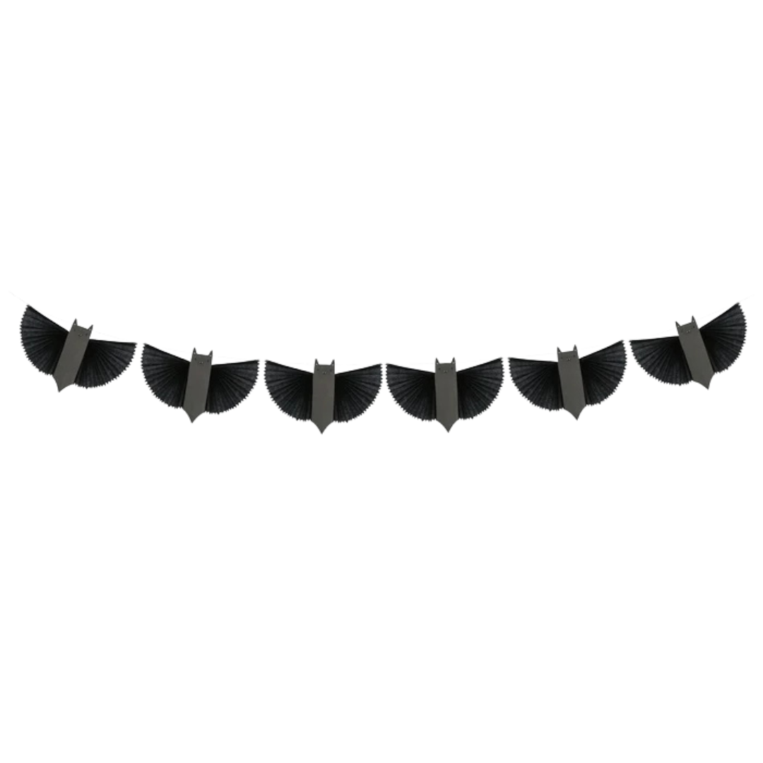 Black Halloween Bat Garland
