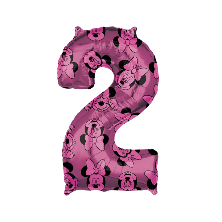 Pink Minnie Mouse Number 1 - 3 Foil Balloon, 26in