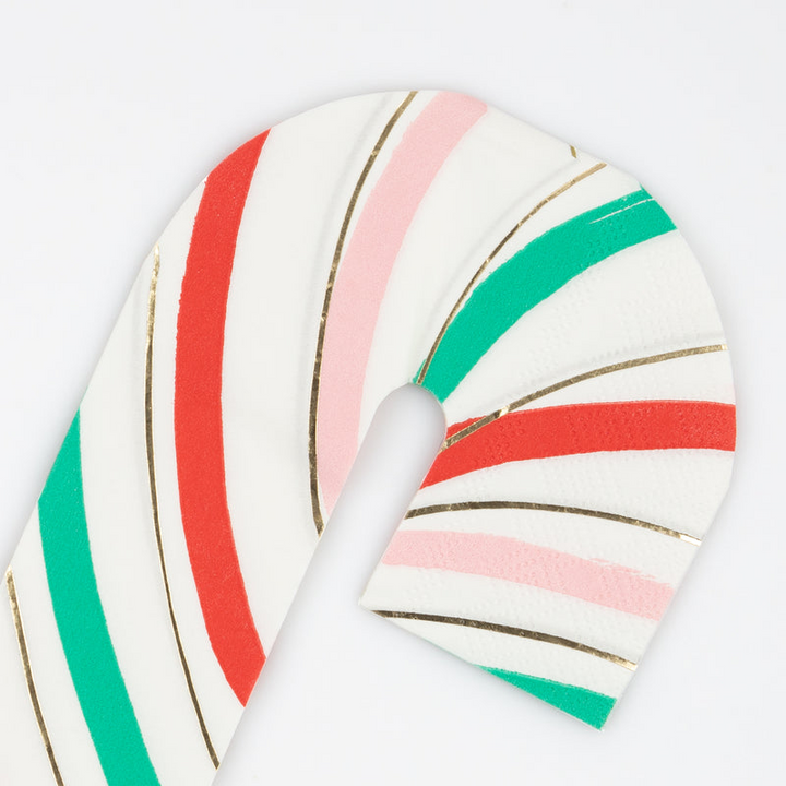 Stripy Candy Cane Dinner Napkins