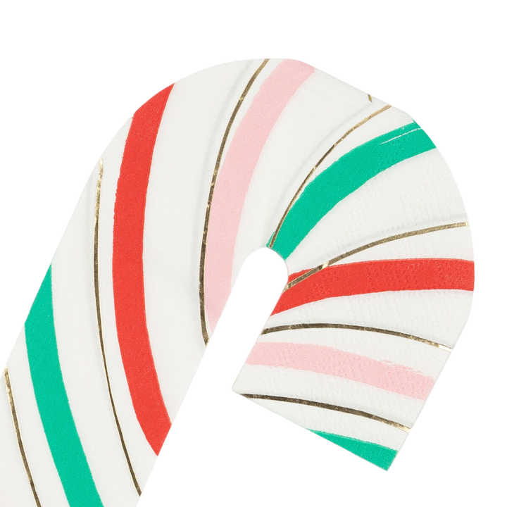 Stripy Candy Cane Dinner Napkins
