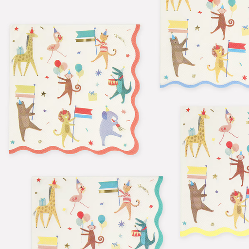 Animal Parade Dinner Napkins