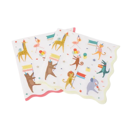 Animal Parade Dinner Napkins
