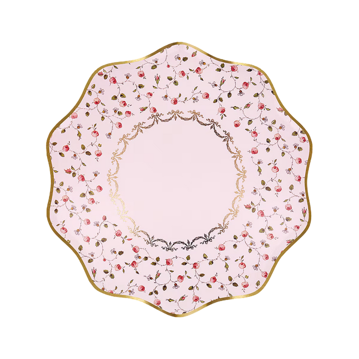 Pink Marie-Antoinette Wavy Dessert Plates