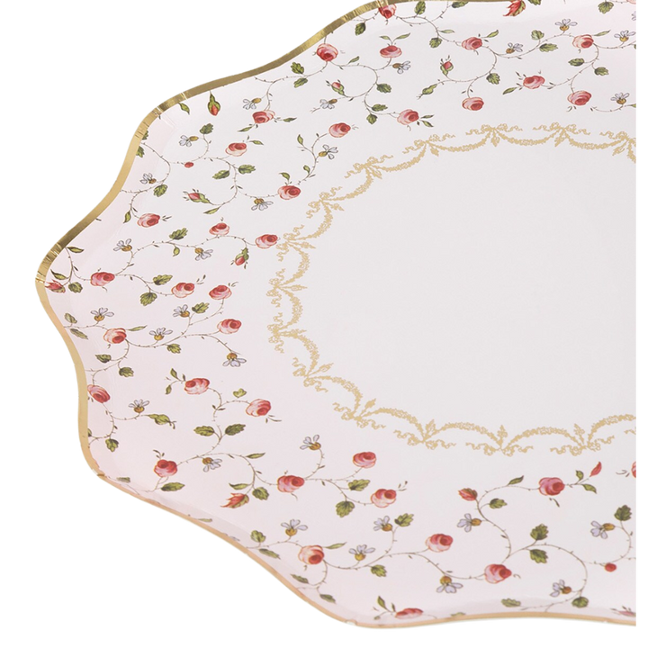 Pink Marie-Antoinette Wavy Dessert Plates