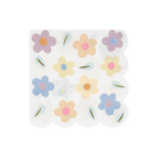 Pastel floral napkin with scalloped edge spring theme from Parte Haus party supply store in Bethesda MD