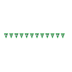 Green soccer pennant banner with soccer ball and goal design for sports theme from Parte Haus party supply store in Bethesda Maryland