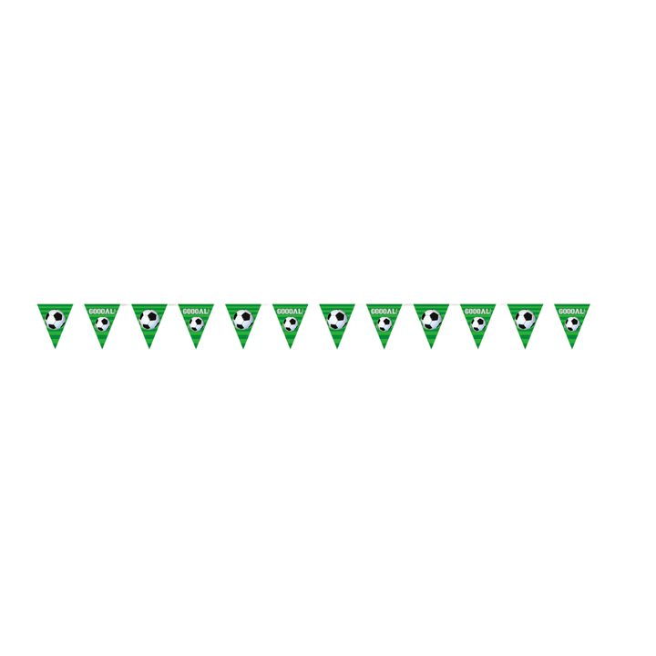 Green 3D Soccer Plastic Flag Banner