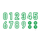 Green number stickers set for birthday celebration from Parte Haus party supply store in Bethesda MD