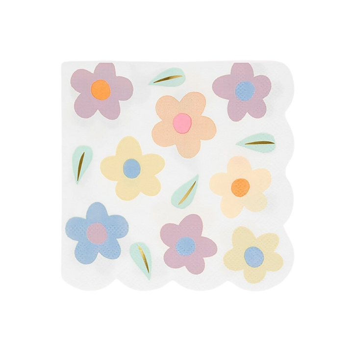 Pastel Happy Flowers Cocktail Napkins