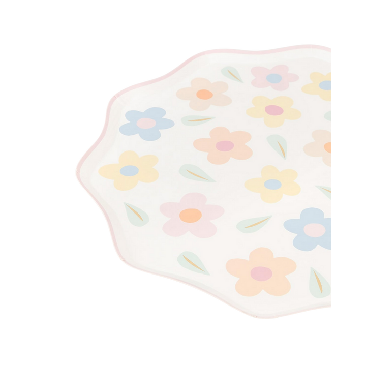 Pastel Happy Flowers Dessert Plates