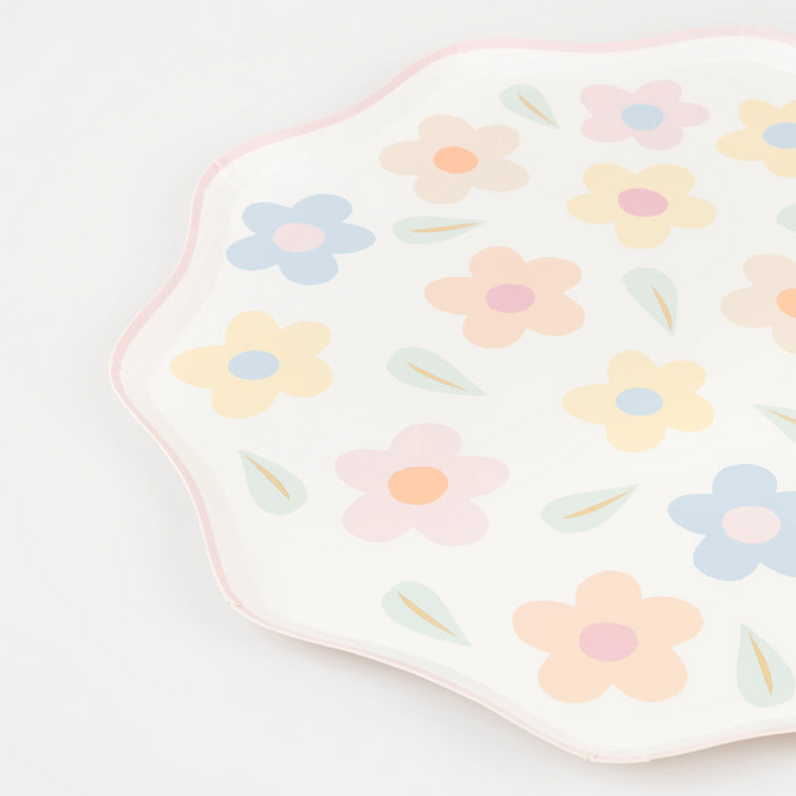 Pastel Happy Flowers Appetizer Plates