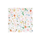 pastel floral and strawberry napkin for spring garden party from Parte Haus party supply store in Bethesda Maryland