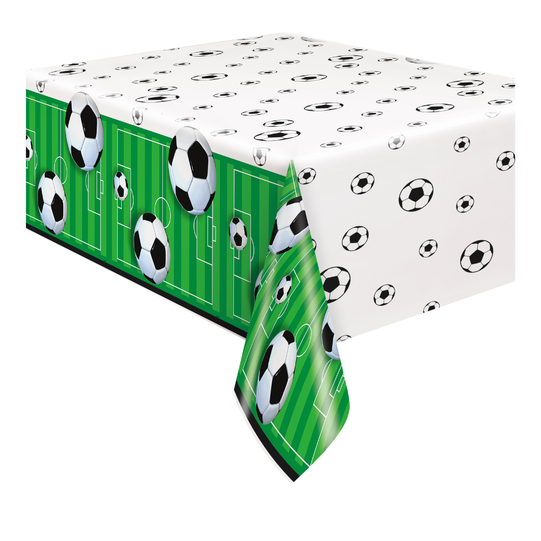Green 3D Soccer Plastic Table Cover
