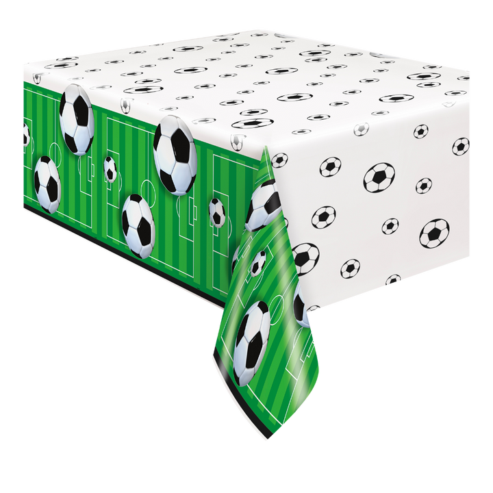Green 3D Soccer Plastic Table Cover