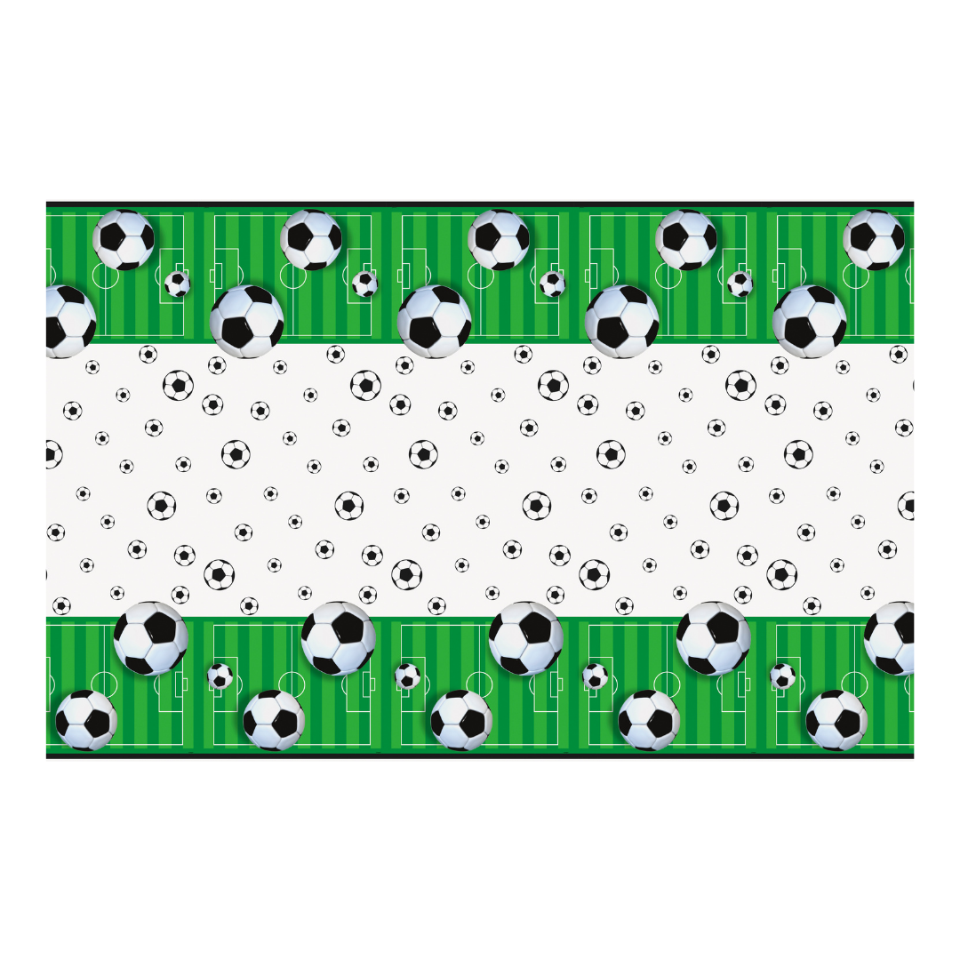 Green 3D Soccer Plastic Table Cover