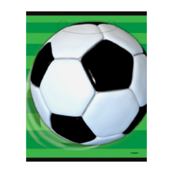 White and Green 3D Soccer Loot Bags