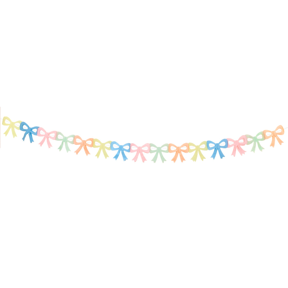 Pastel Bow Tissue Paper Garland