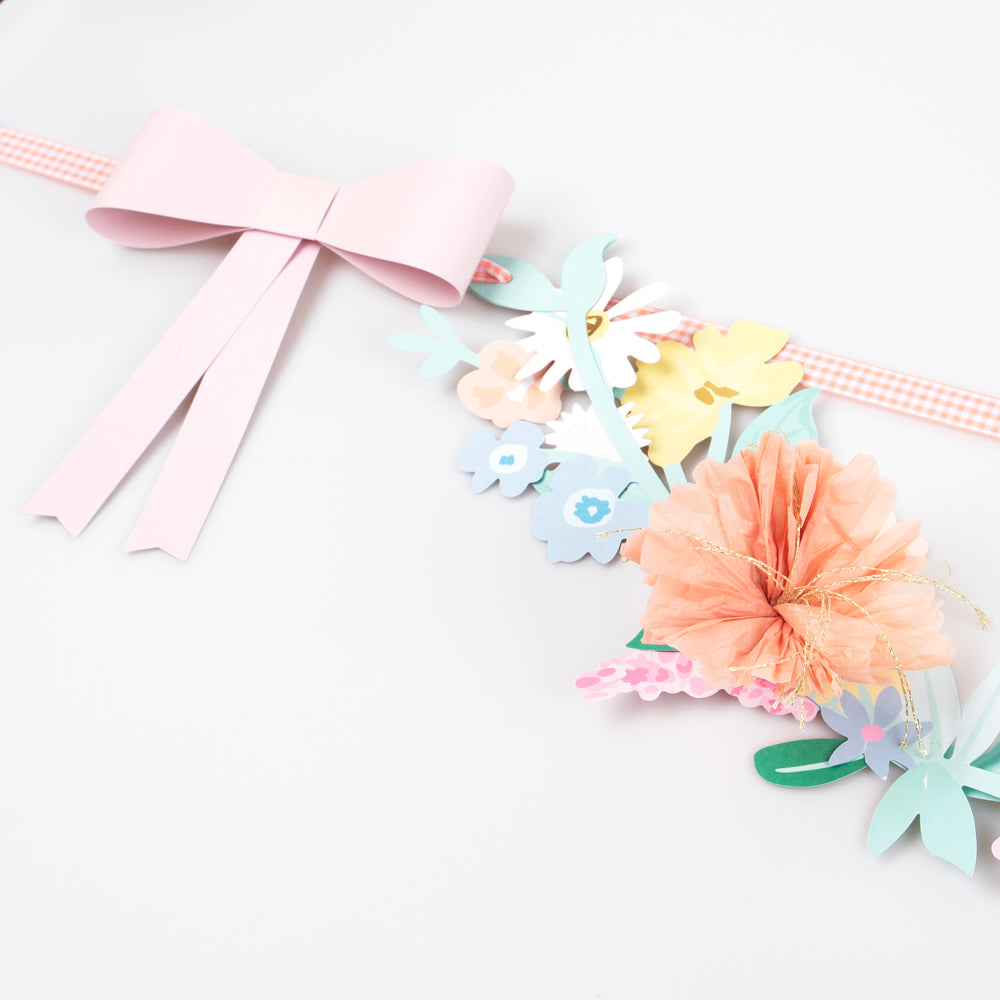 Pastel Ditsy Posy Paper Garland