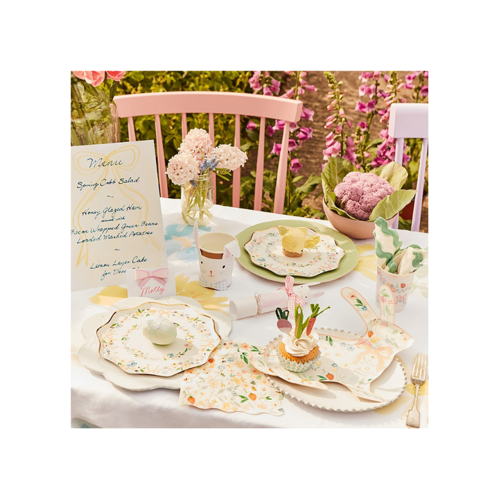 White Floral Cocktail Napkins