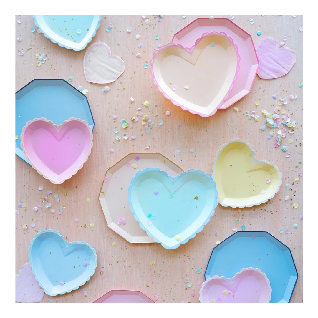 Pastel Heart Small Plates