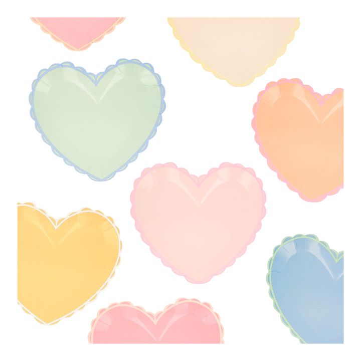 Pastel Heart Shaped Small Plates