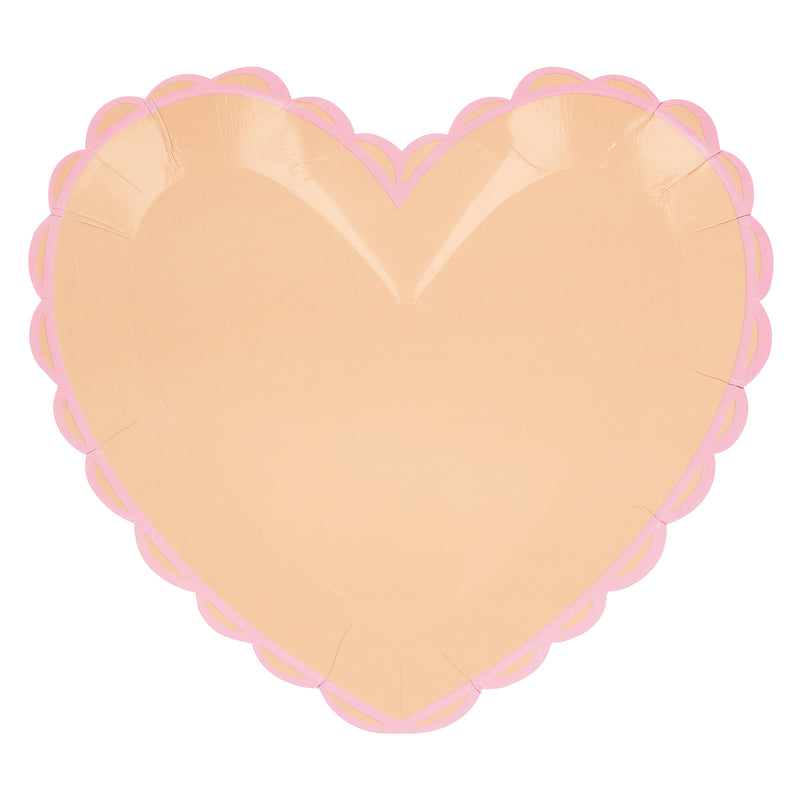 Pastel Heart Shaped Large Plates