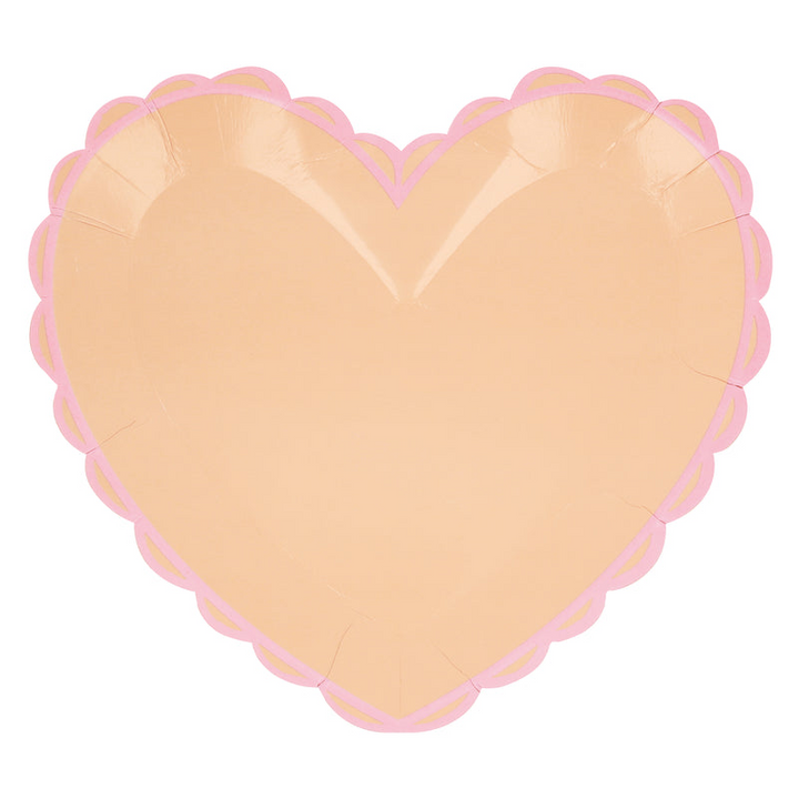 Pastel Heart Shaped Large Plates